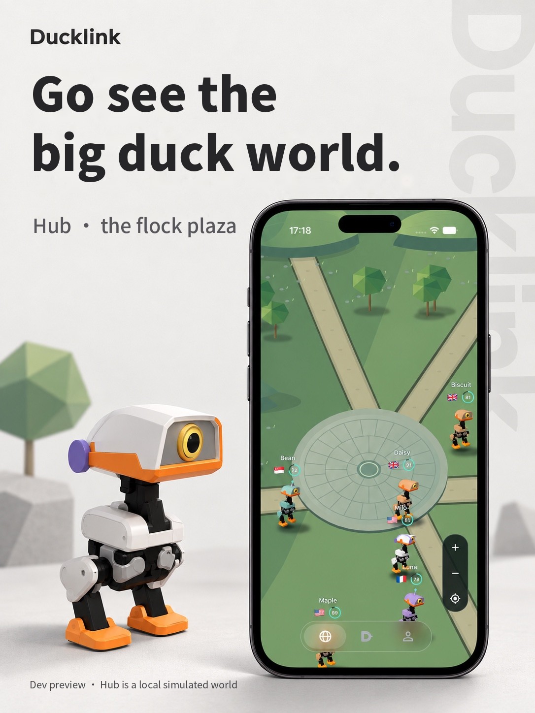 Ducklink app — Hub world