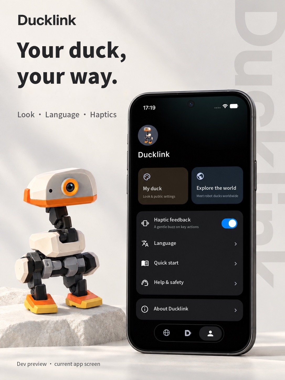 Ducklink app — Your preferences